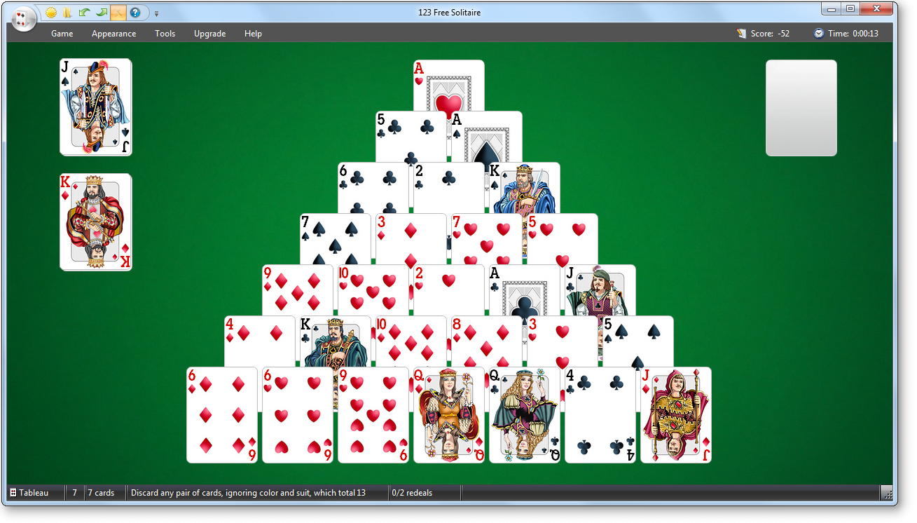 123 Free Solitaire - Pyramid screenshot