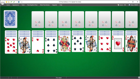 Spider Solitaire 1,2 and 4 suits 