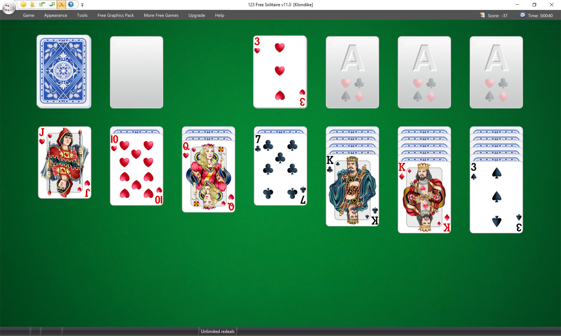 123 Free Solitaire - new improved display