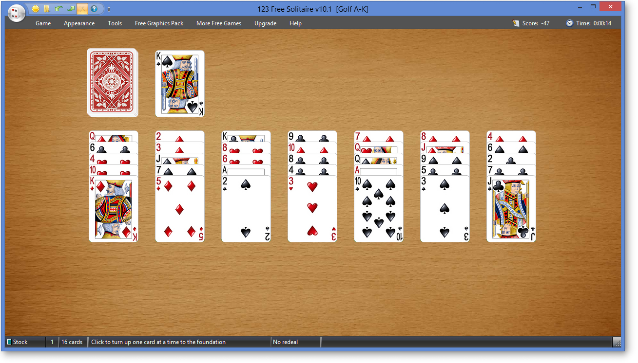 123 Free Solitaire - Golf A-K screenshot